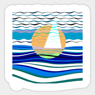 Sailing Geometry Sticker